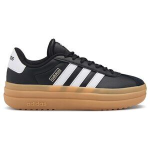 Adidas Women's VL Court Bold Platform Sneaker In Black And White Size 6.5 NIB